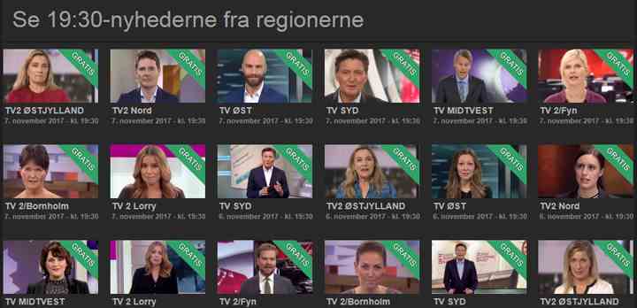 De otte TV 2-Regioners daglige udsendelse klokken 19.30 er blandt Danmarks mest sete nyhedsudsendelser, og de kan nu ses på TV 2 PLAY.