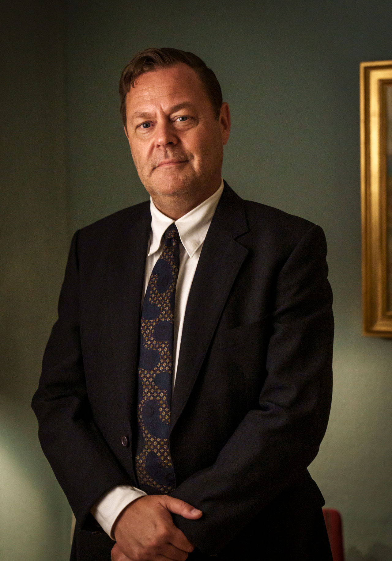 Jens Otto Krag (Frank Thiel) i 'Anker'.