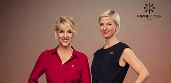 Cecilie Frøkjær og Louise Wolff er Knæk Cancer-ambassadører og værter for 'Knæk Cancer Live' lørdag 26. oktober. (Foto: Mikkel Tjellesen / TV 2)