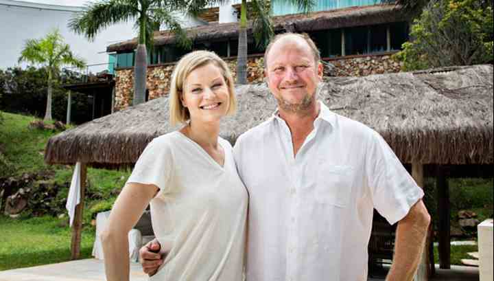 Simon Lau Cederholm og Cecilie Hother fra ’Mit luksushus’. (Foto: Simon Mouridsen / TV 2) 