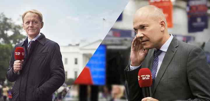 Poul Erik Skammelsen og Jesper Steinmetz er klar til at dække det amerikanske præsidentvalg. (Foto: Adam Jandrup / TV 2)