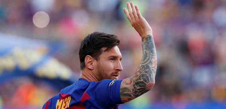 FC Barcelonas Lionel Messi er en af de mest markante fodboldspillere i den spanske La Liga, som TV 2 SPORT X og TV 2 PLAY fra 2020 har de eksklusive rettigheder til i Danmark. (Foto: Albert Gea / Ritzau Scanpix / TV 2)