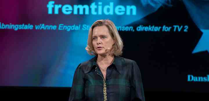Åbningstalen ved Redaktørernes Dag 2019 blev holdt af TV 2s administrerende direktør, Anne Engdal Stig Christensen. (Fotos: Ebbe Rosendahl / TV 2)