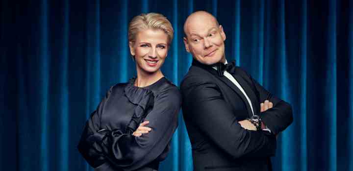 Louise Wolff og Andreas Bo er værter for TV 2 CHARLIEs kommende show 'Året der gak'. (Fotos: Mikkel Tjellesen / TV 2)