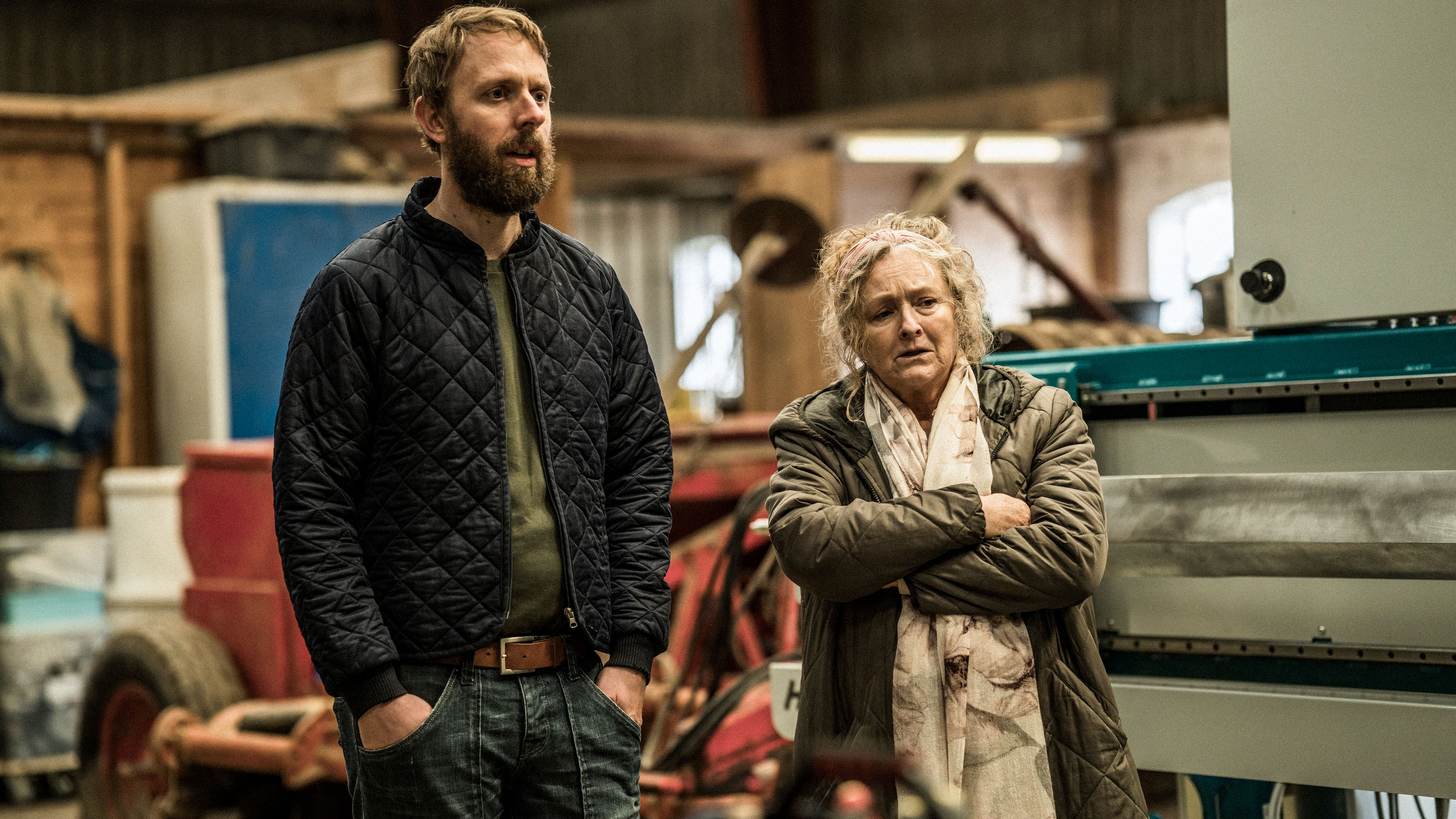 Martin (Kasper Gross) og Gerda (Kirsten Lehfeldt) i 'Minkavlerne' III