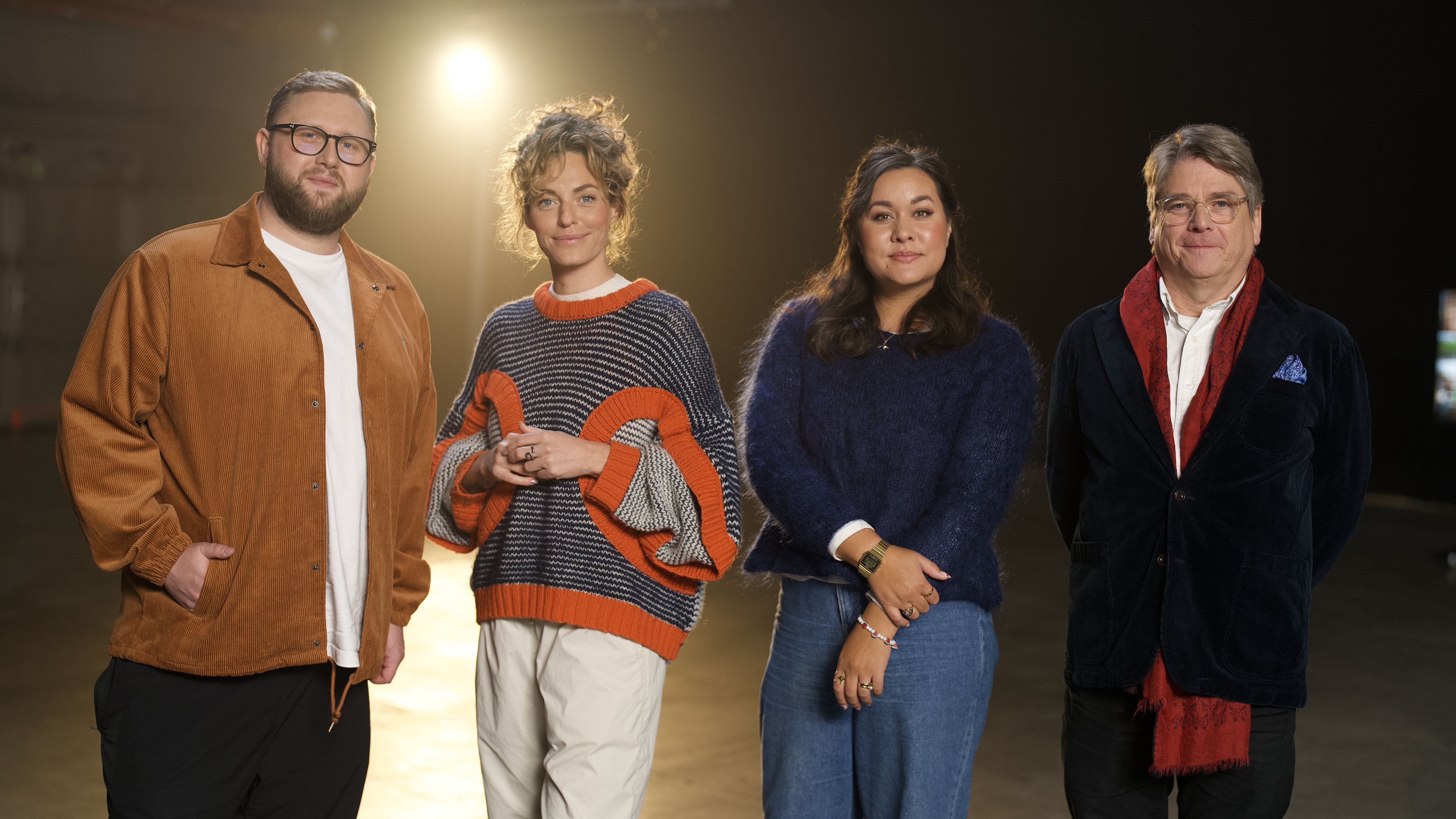 Panelet i 'Spillet': Christian Bonde, Sarah Grünewald, Natasha Brock og Peter Lund Madsen.