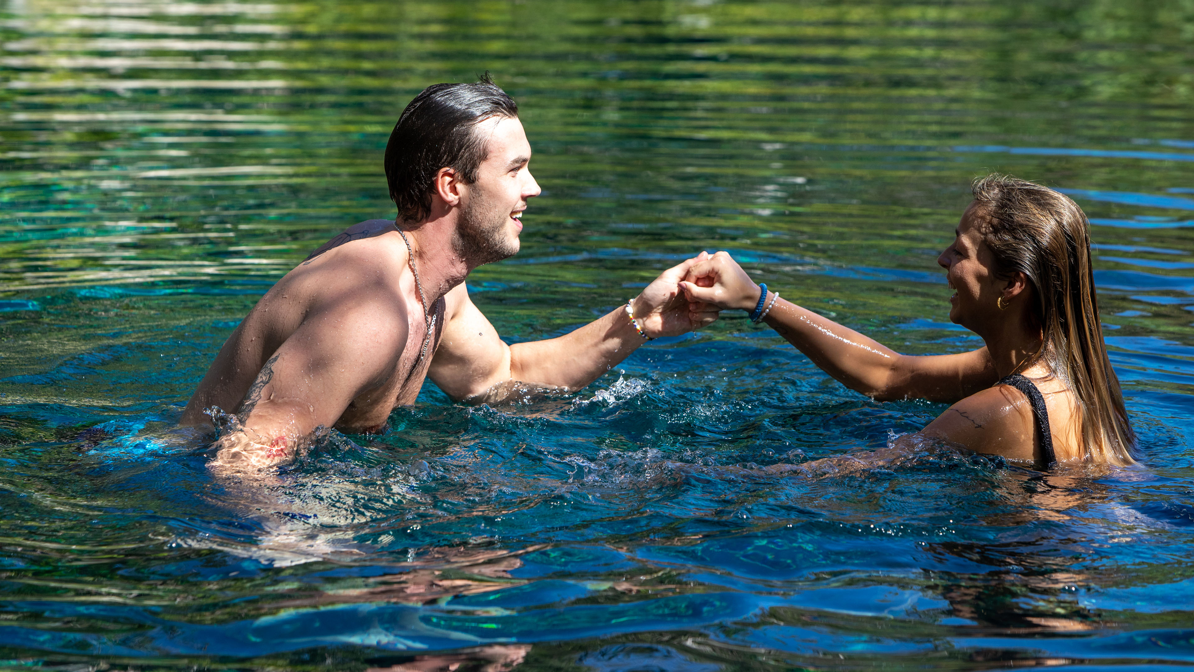 Boris og Julie i cenoten.