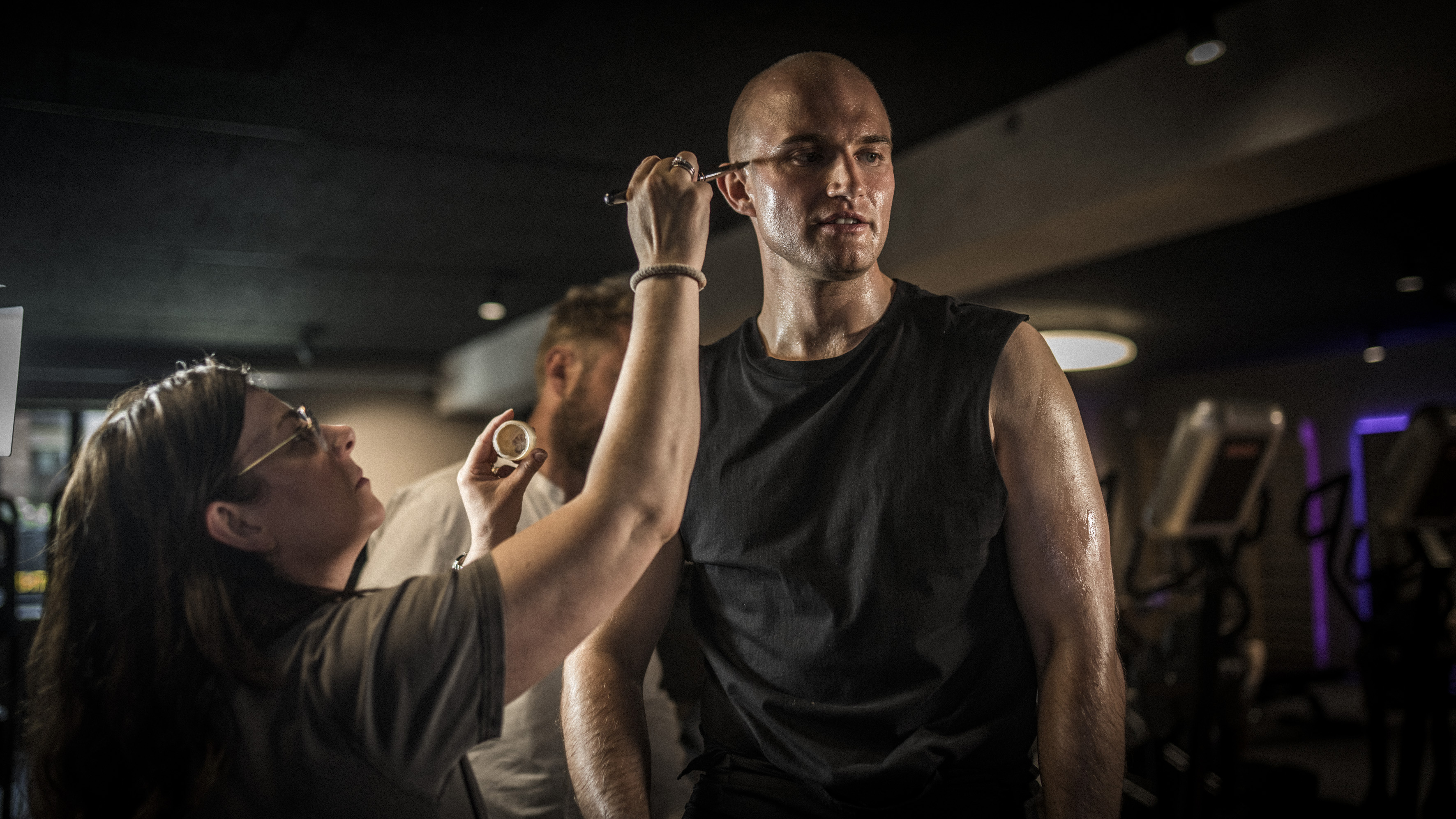 Kristoffer Eriknauer på set under optagelserne til dokudramaserien 'Stein Bagger og grådighedens ansigter'.