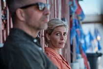 André Babikian som Flemming Torp og Laura Drasbæk som Marianne Sommerdahl i den danske krimiserie 'Sommerdahl III' fra 2021.