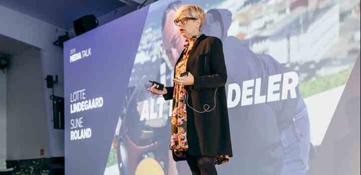 TV 2s indholdsdirektør, Lotte Lindegaard – her fotograferet under Media Talk 2019. (Foto: Andreas Raun / TV 2)