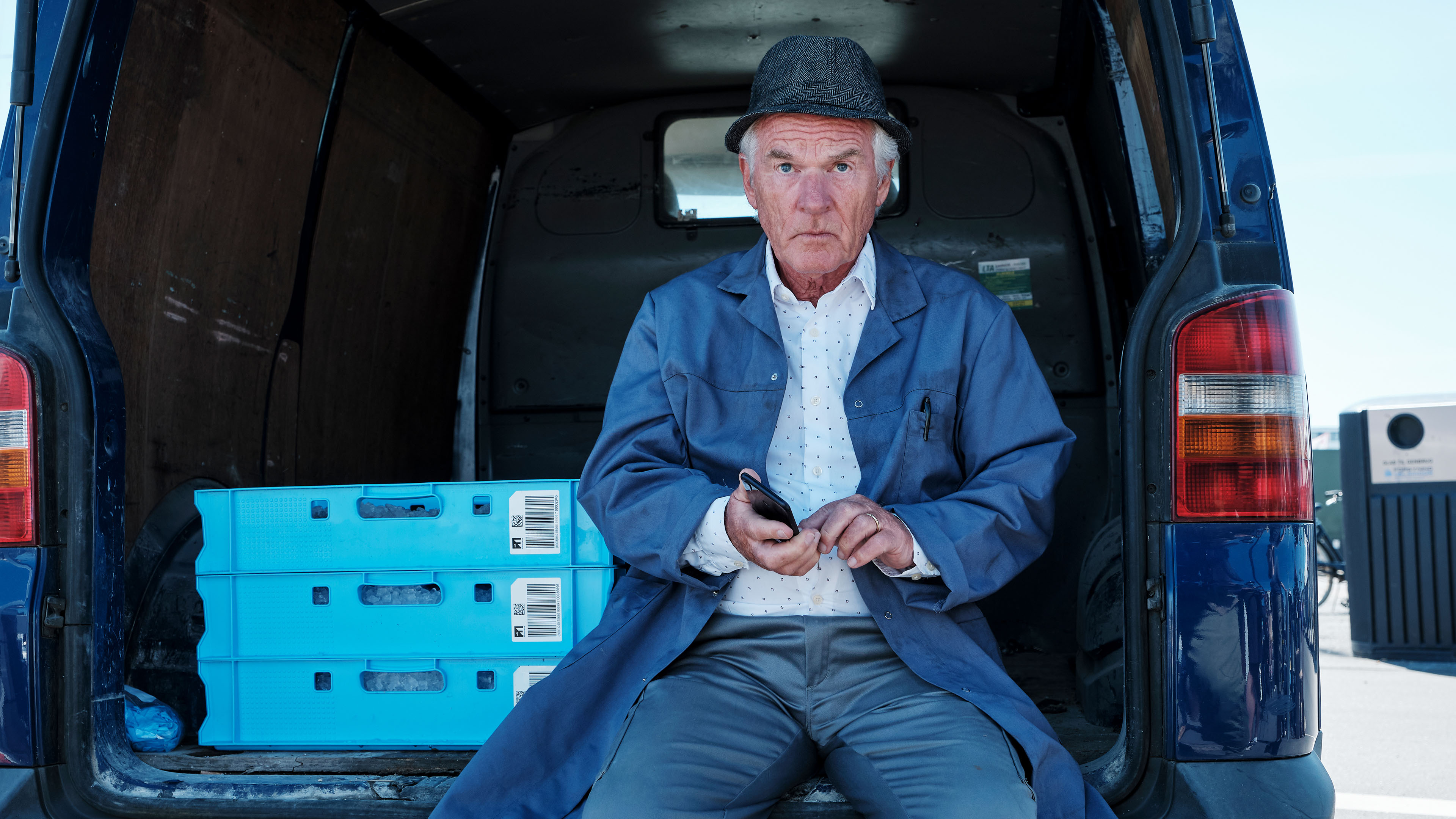 Kurt Ravn som fiskerhandler Otto i den danske krimiserie 'Sommerdahl III' fra 2021.