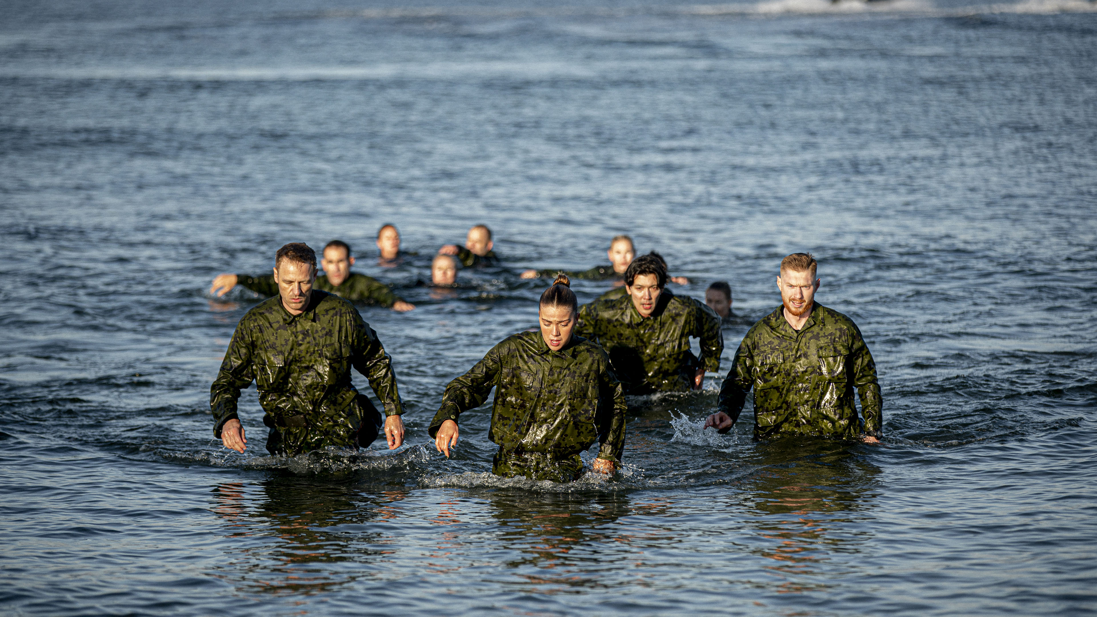 Kristian Bech, Didde-Mie From, David Sakurai og Kasper Kirkegaard i 'Korpset - gjort af det rette stof'.