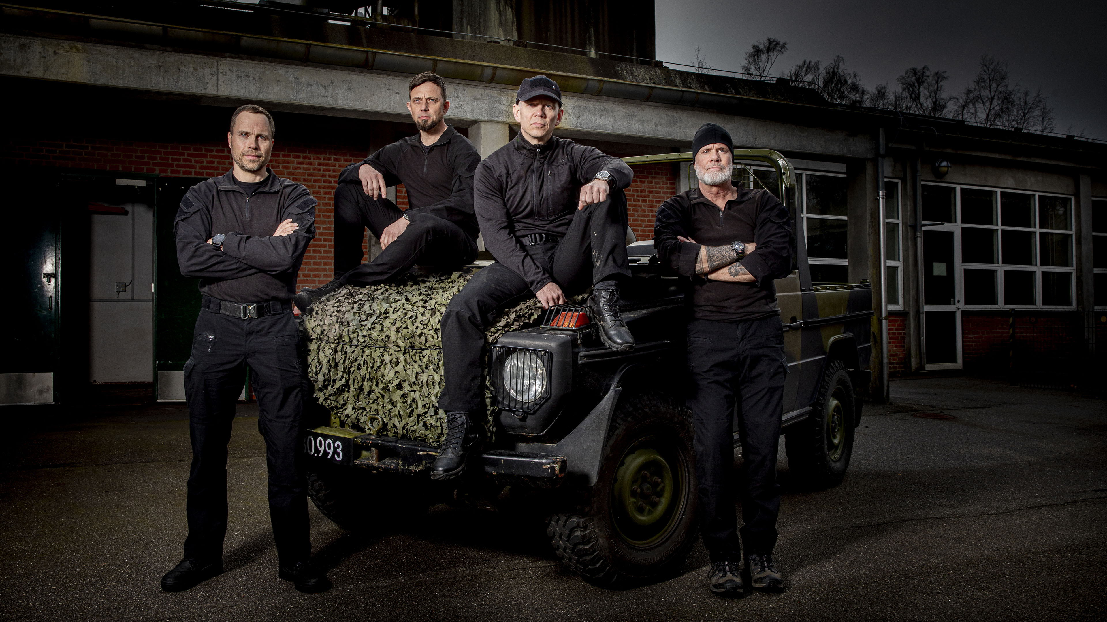 Erik B. Jørgensen (Instruktør Erik), Rune Viborg (Instruktør Viborg), Rune Danielsen (Instruktør Rune) og Thomas Rathsack (Instruktør Rat).