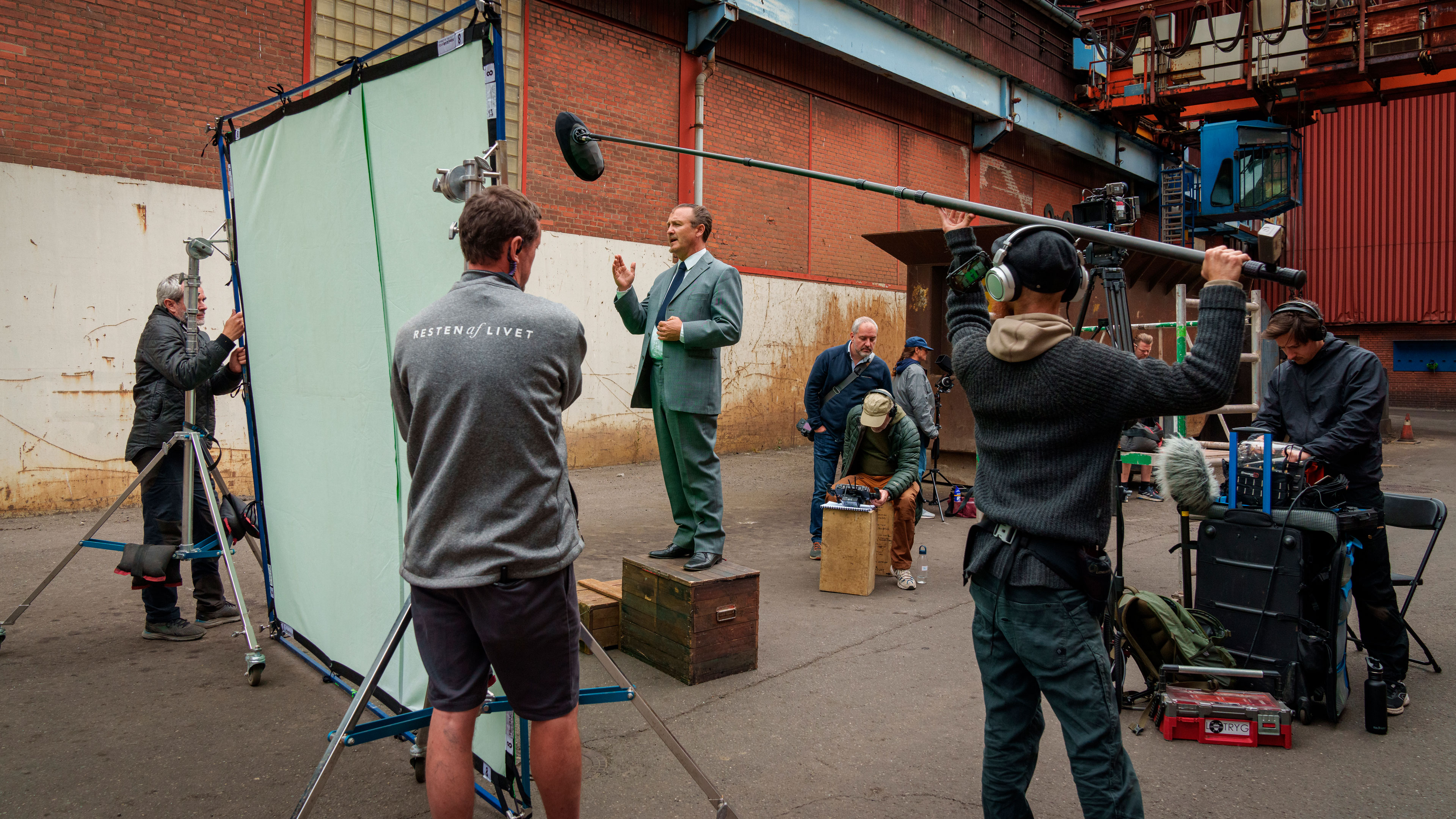 Lars Ranthe i rollen som Anker Jørgensen under optagelserne til 'Anker'.