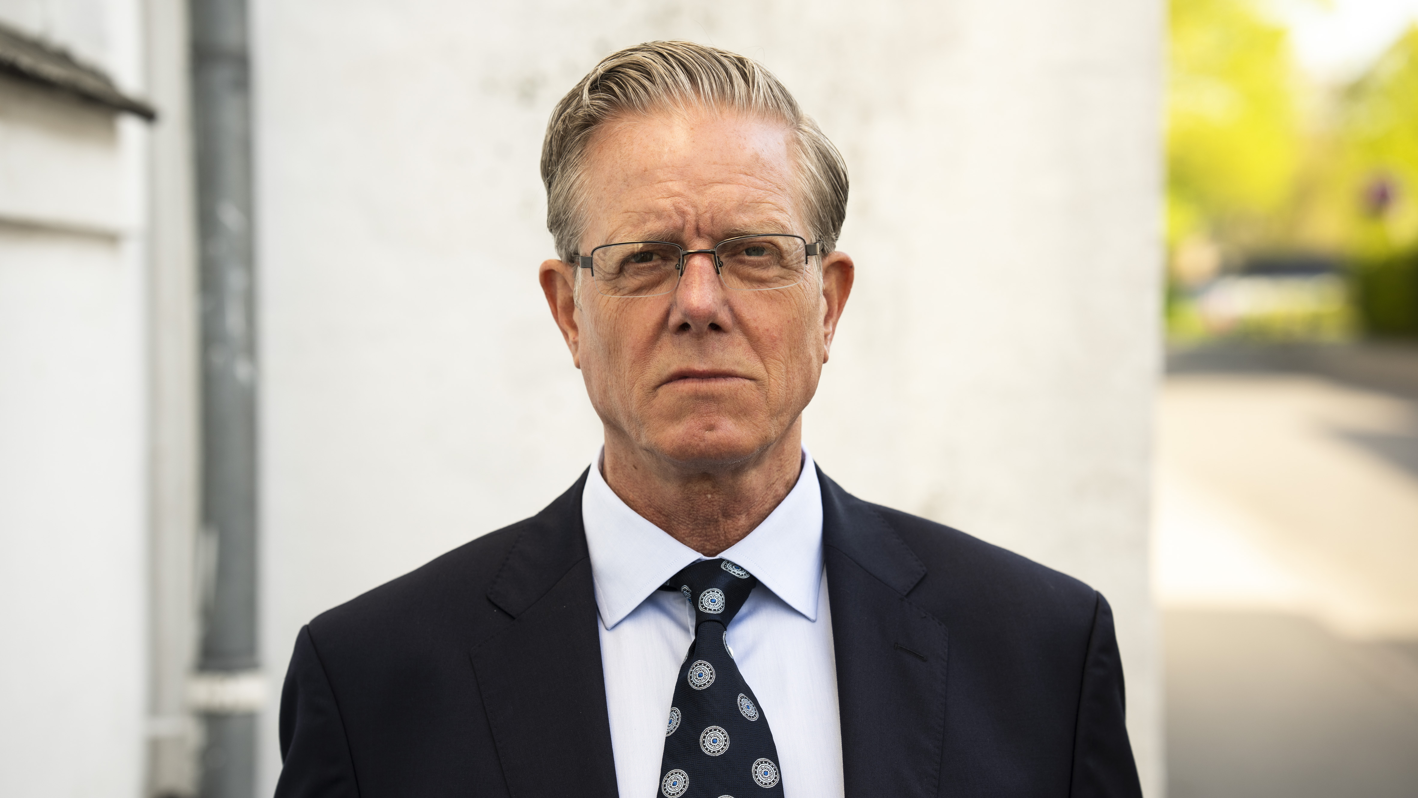 Peter Mygind som Asger Jensby i dokudramaserien 'Stein Bagger og grådighedens ansigter'.