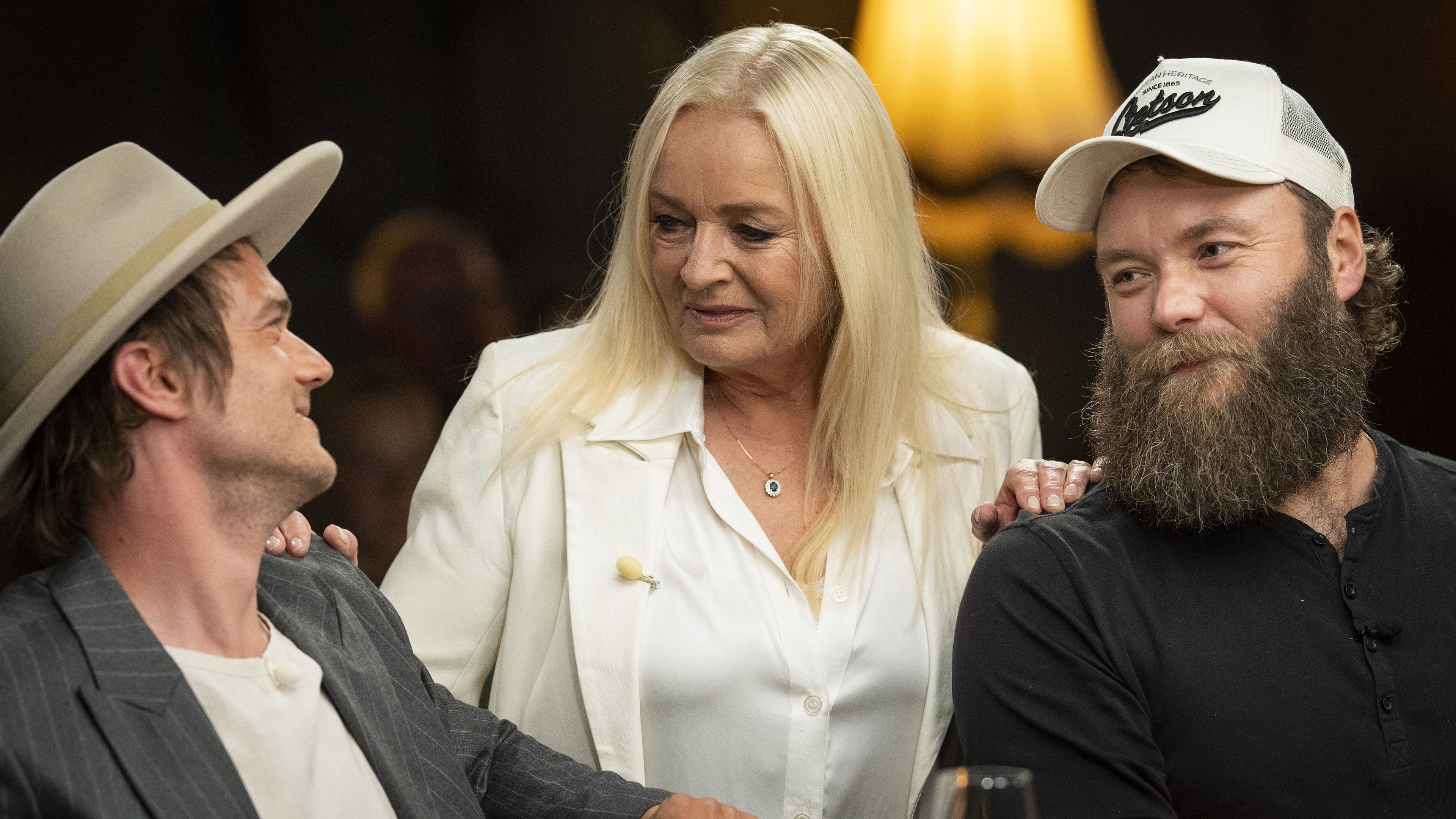 Simon Alstrup, Anne Linnet og Thomas Alstrup i 'Toppen af poppen'.