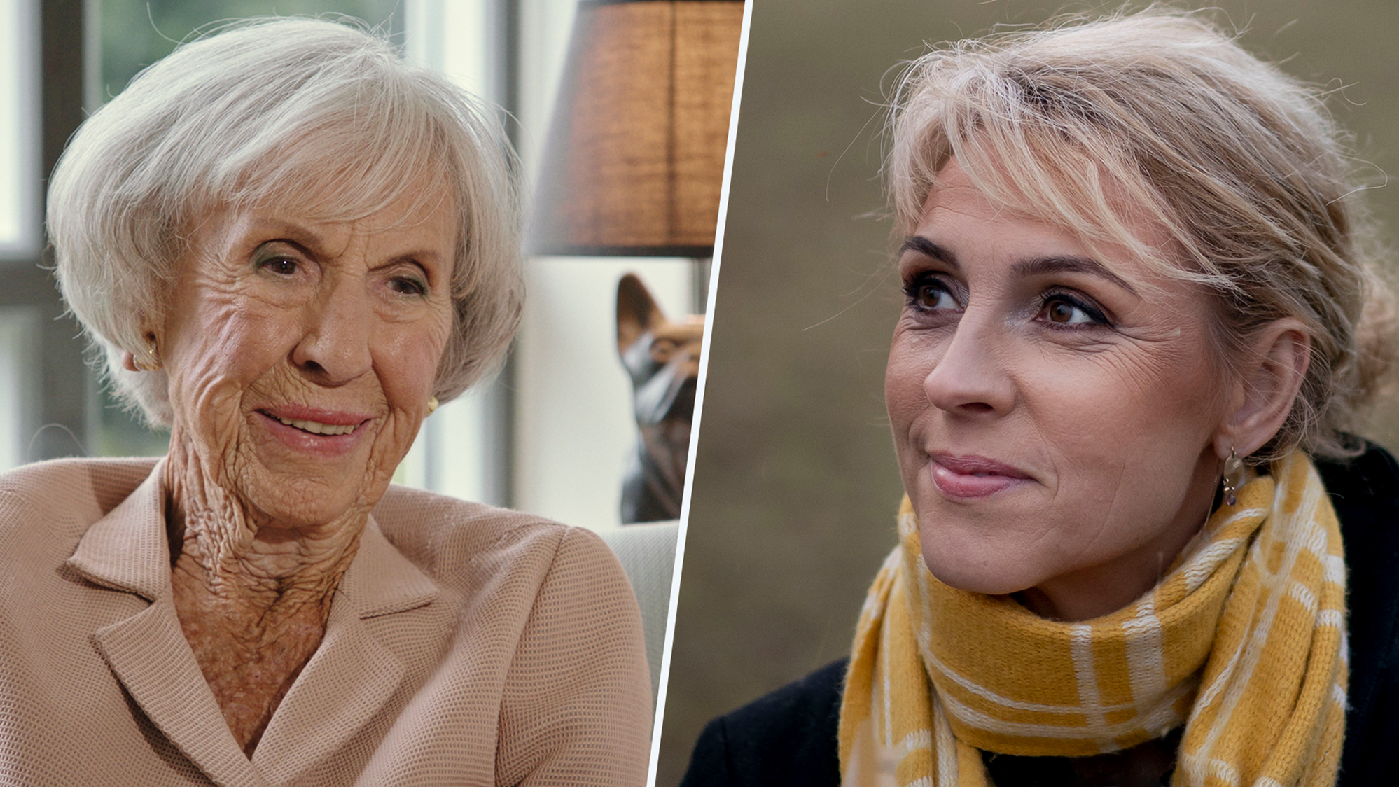 Cecilie Frøkjær (th.) er vært på mindeprogrammet om Lise Nørgaard (tv.). Det hedder: ’Sikke et liv - tak, Lise Nørgaard’. / Foto: Adam Bendixen / TV 2 og Asger Ladefoged / Ritzau Scanpix / TV 2