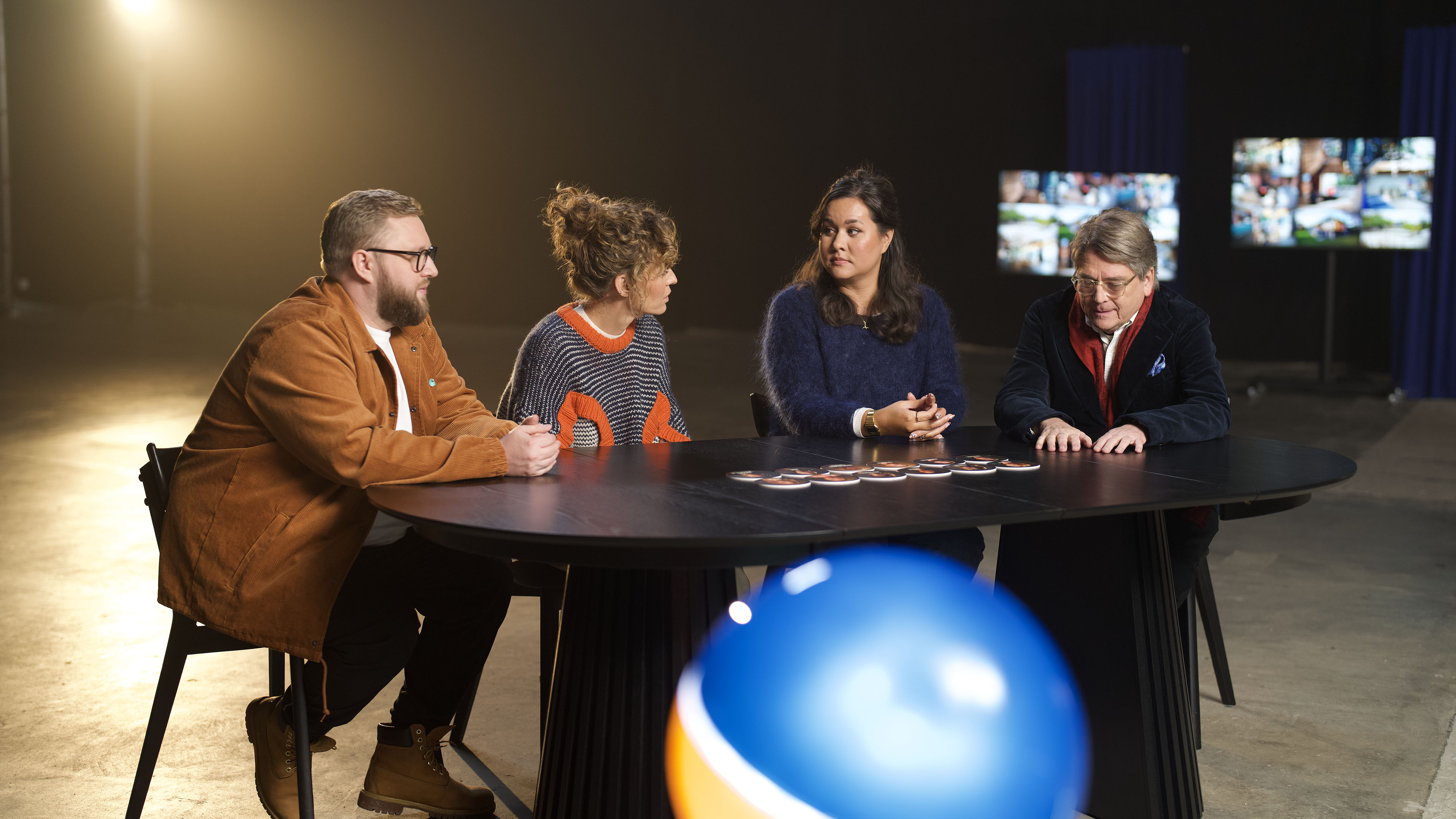 Panelet i 'Spillet': Christian Bonde, Sarah Grünewald, Natasha Brock og Peter Lund Madsen.