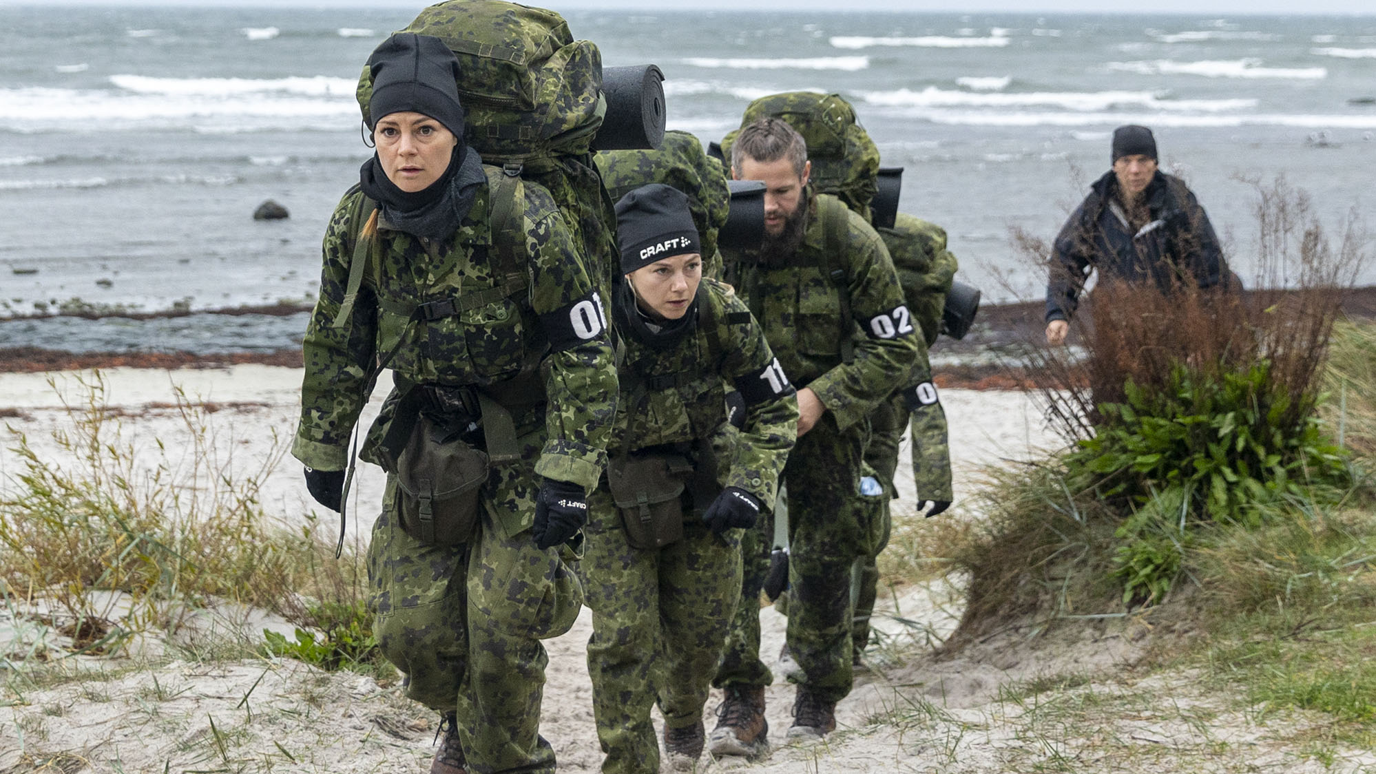 Katrine Nim Bruhn, Mille Gori og Nicolas Dalby i 'Korpset - gjort af det rette stof'.