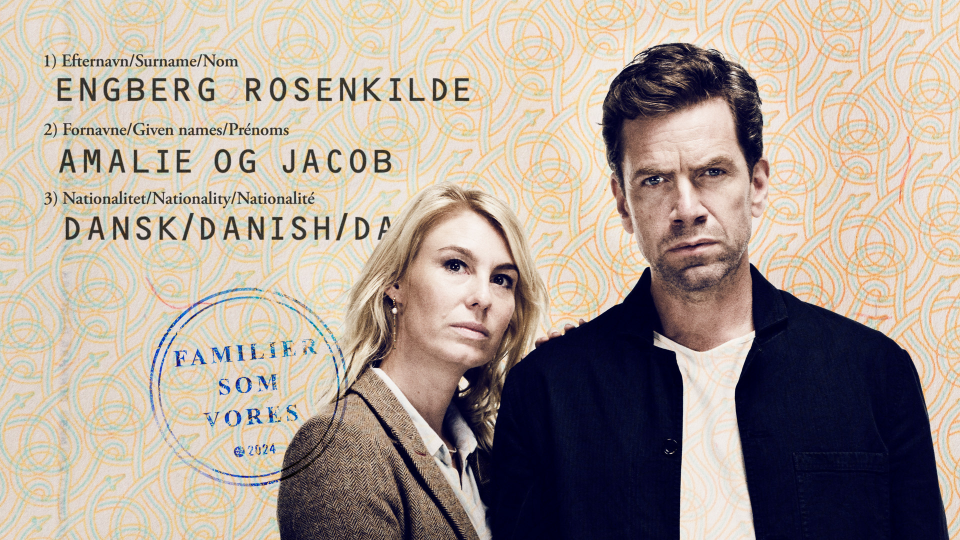 Amalie (Helene Reingaard Neumann) og Jacob (Nikolaj Lie Kaas) - portræt.