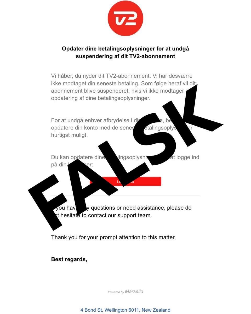 Falske mails i omløb