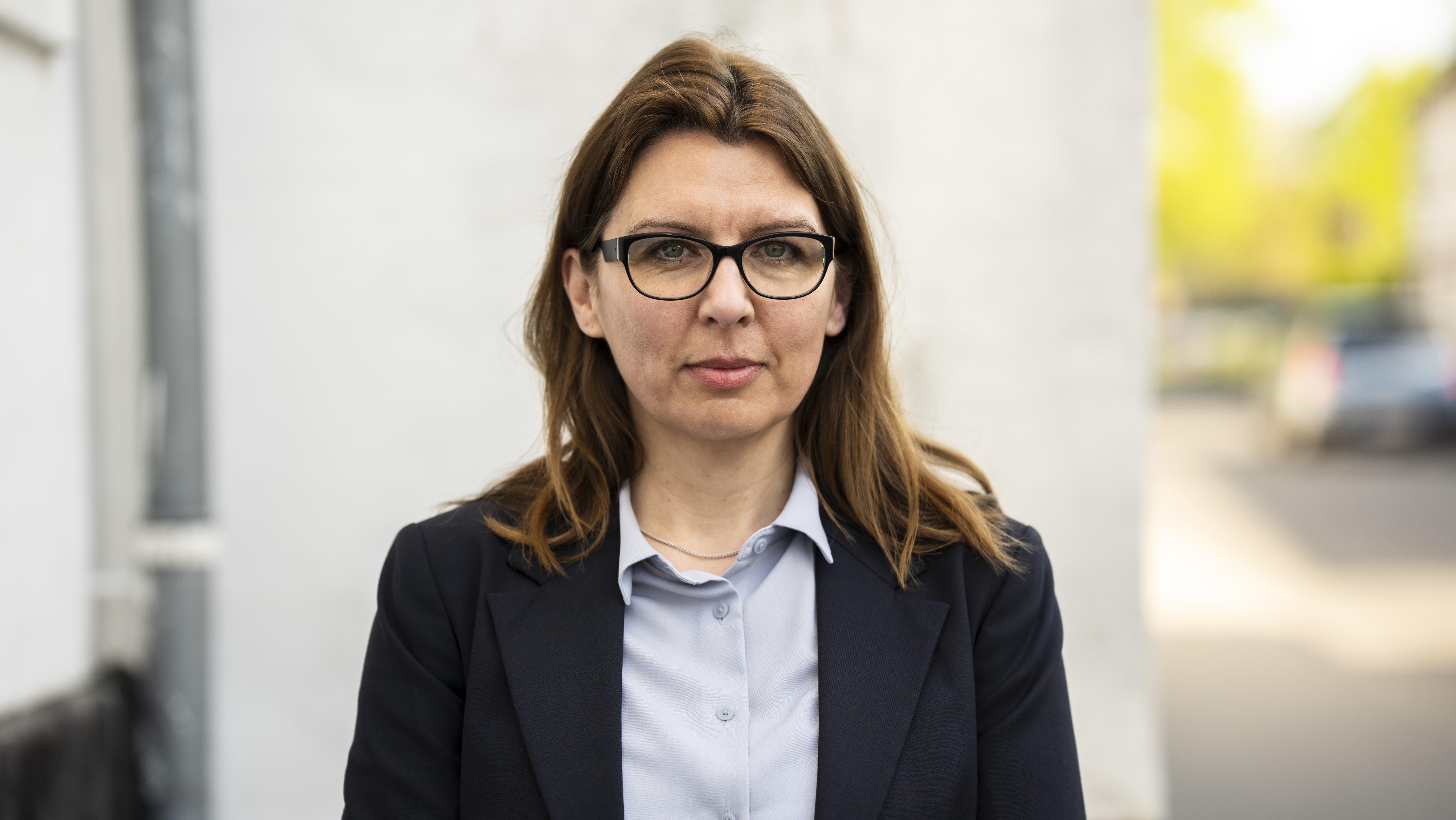 Rikke Bilde i rollen som Jeanette Lorenzen i 'Stein Bagger og grådighedens ansigter'.