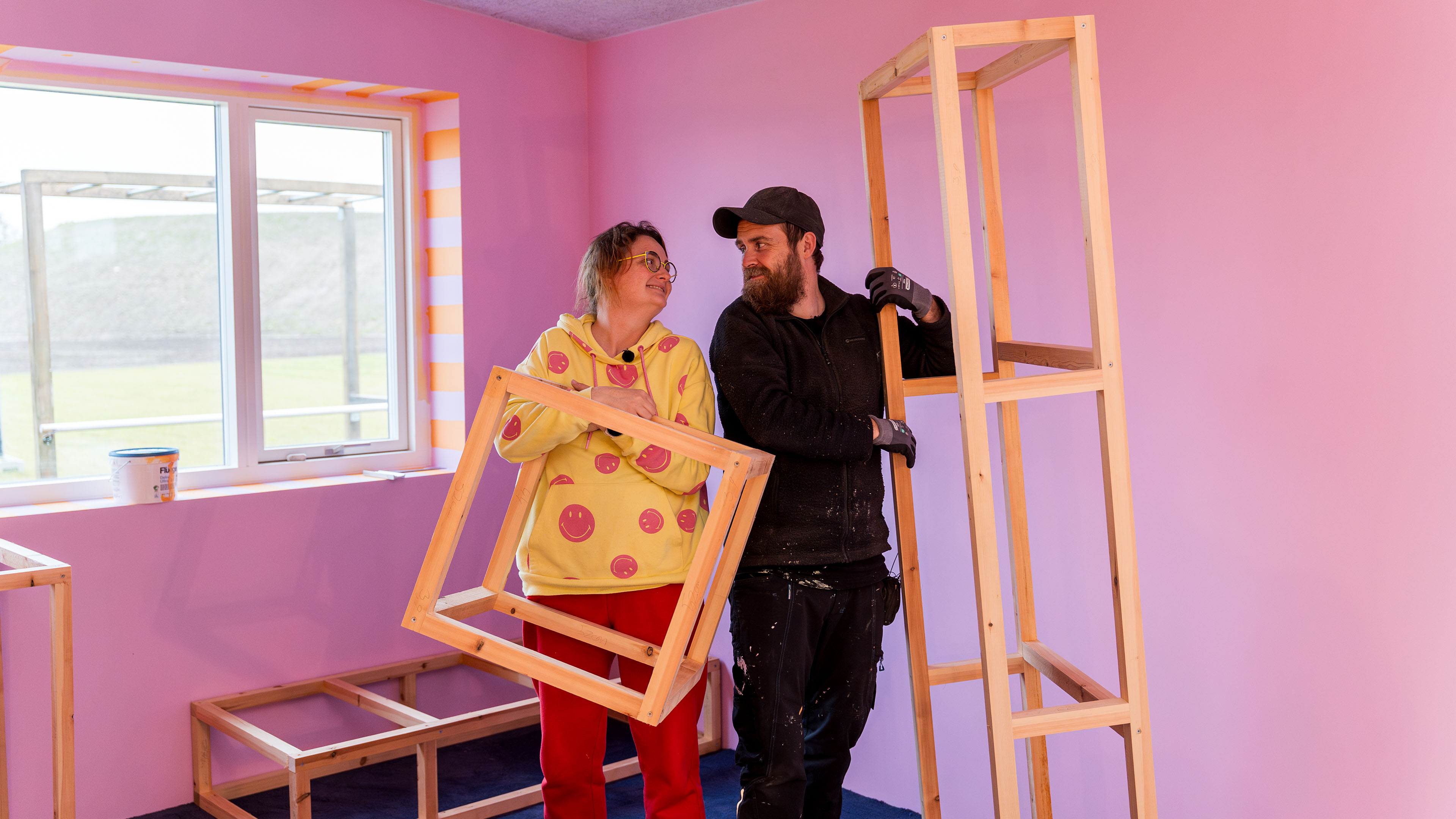 Blåt hus - Louise og Kim.