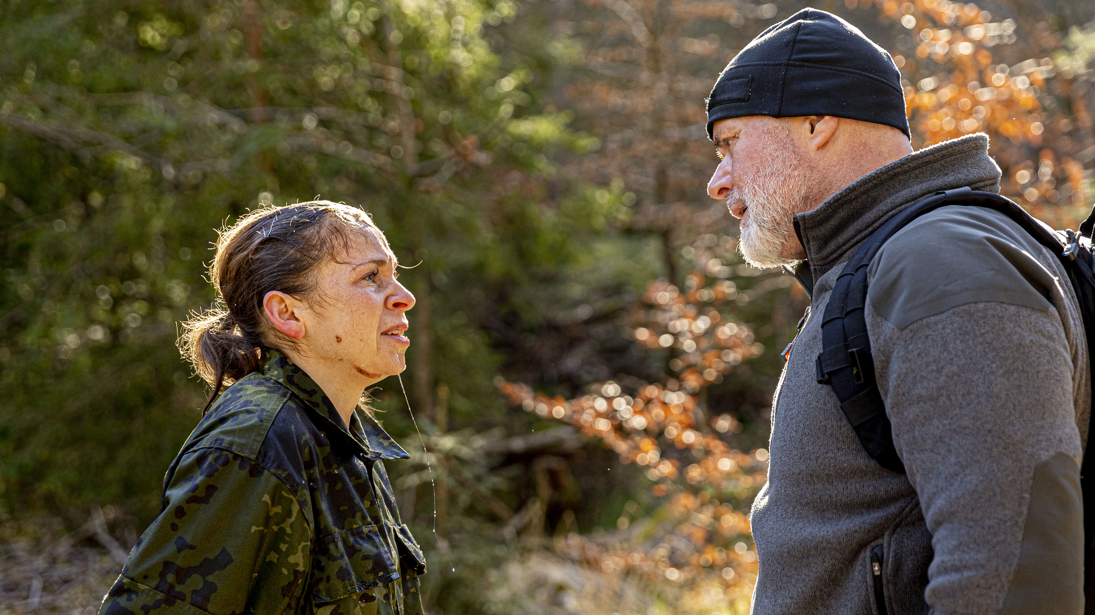 Ulrikke Evensen og Thomas Rathsack i 'Korpset - gjort af det rette stof'.