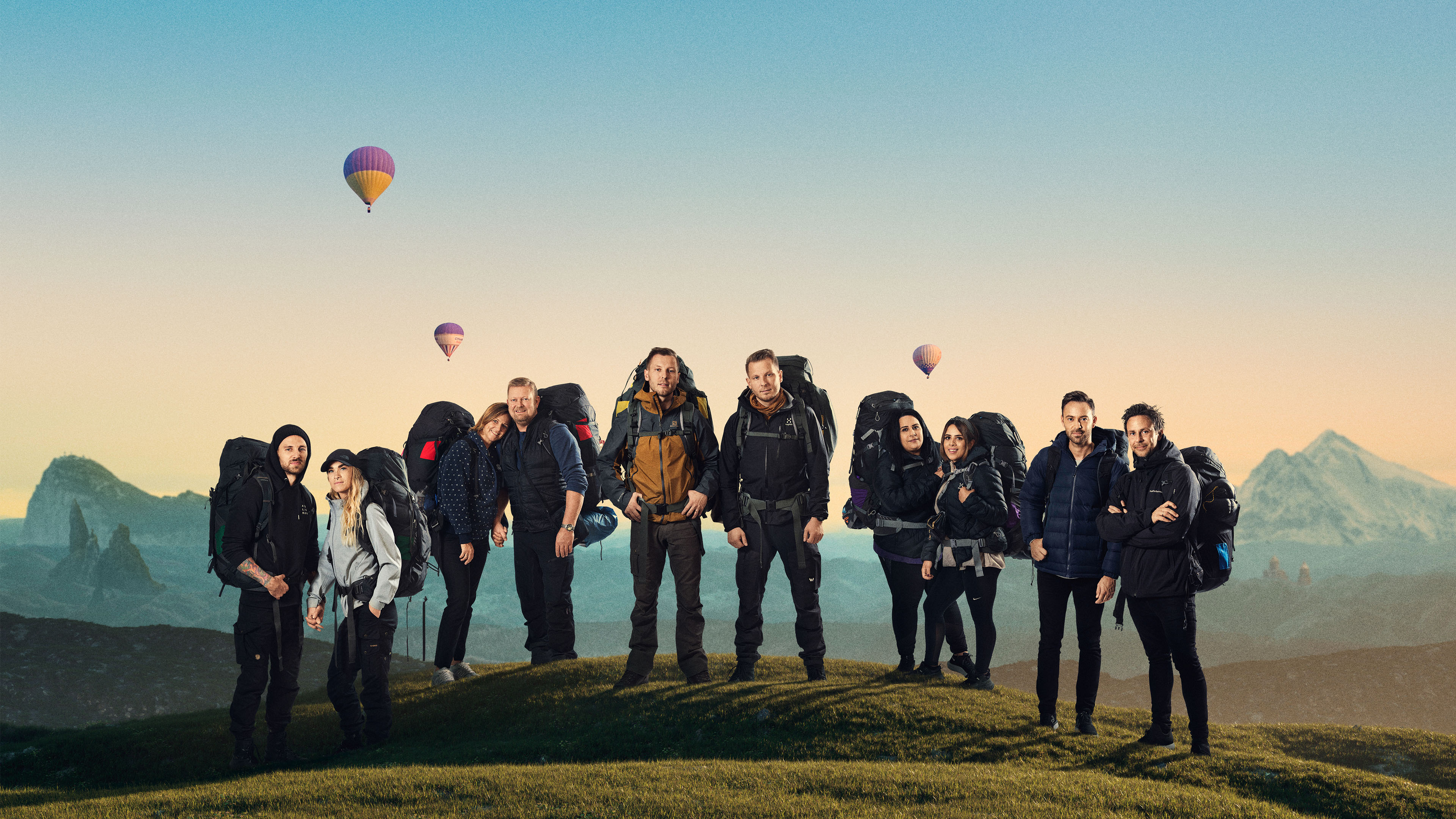 De fem par i anden sæson af 'Først til verdens ende'. 