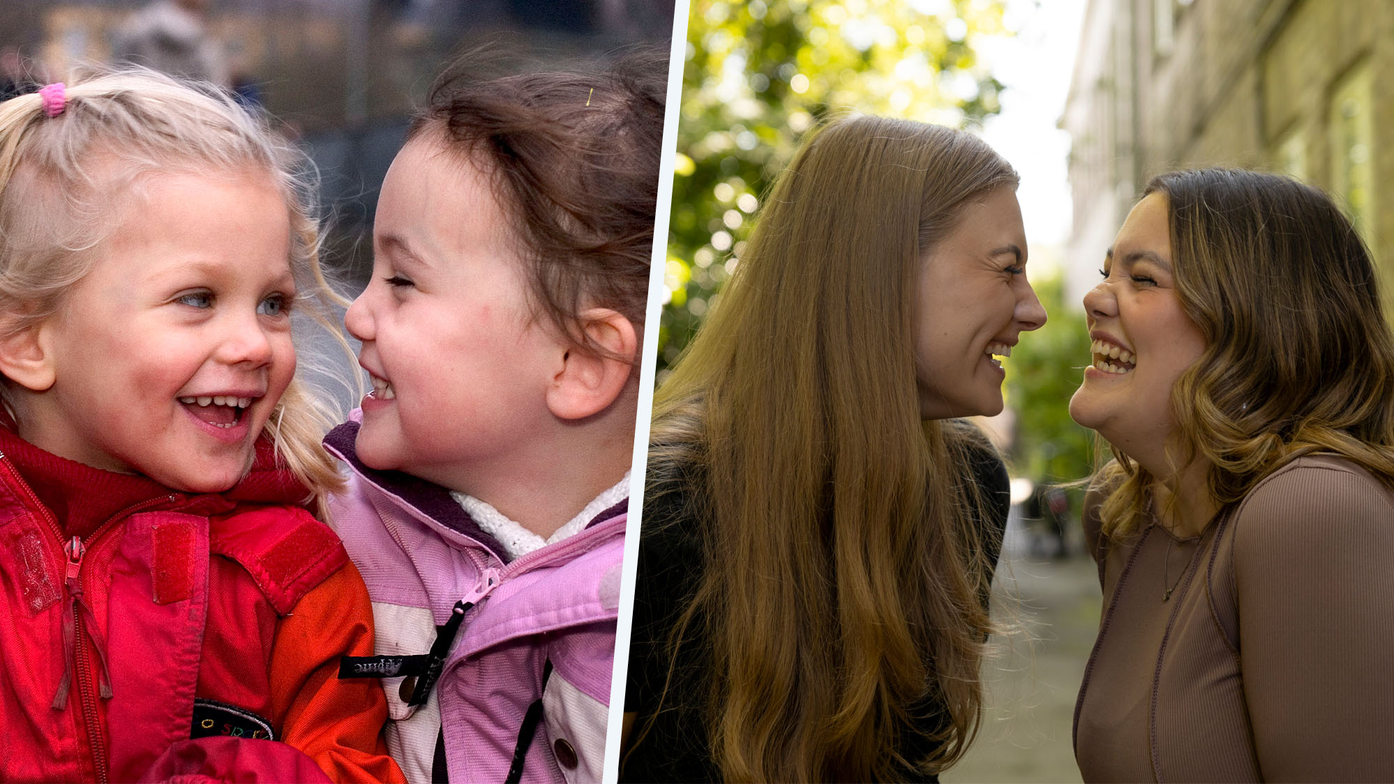 Mathilde og Stephanie i 2004 og 2025.