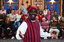 Vært Melvin Kakooza og hele holdet i '24 stjerners julekalender'.